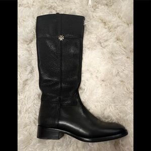 Tory Burch Jolie Black Riding Boots